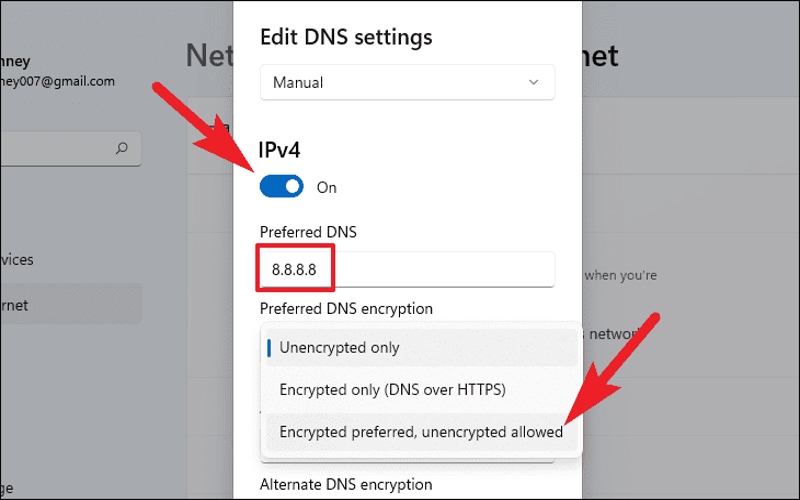  آموزش تغییر dns در ویندوز ۱۱