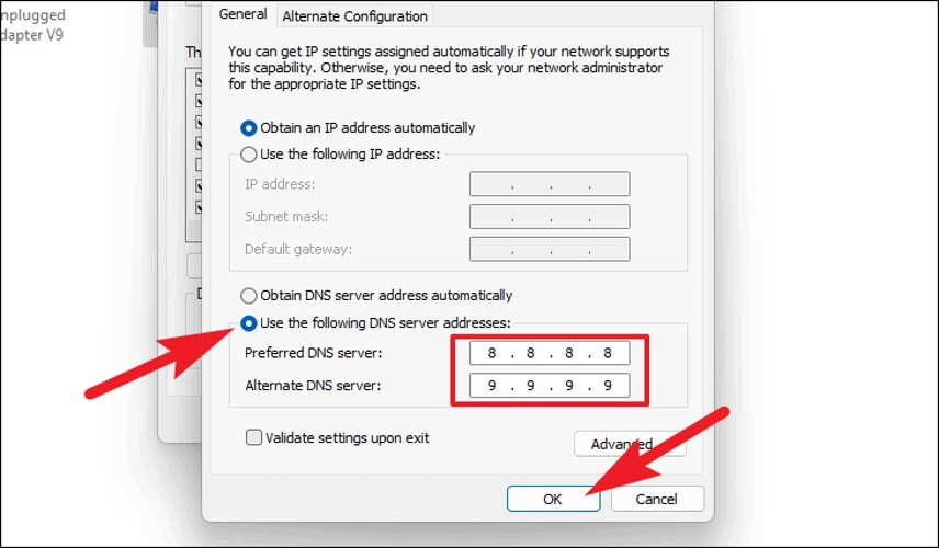 تغییر ip در ویندوز 10